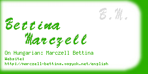 bettina marczell business card